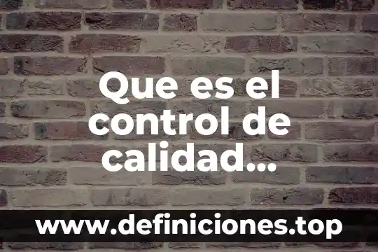 Qué es un factor interno y externo 7 Que es el control de calidad externo
