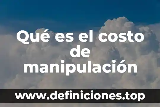 Que es capacidad ejemplos cortos 7 Qué es el costo de manipulación