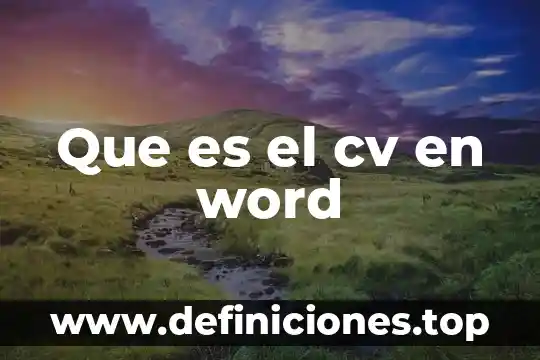 ¿Qué es mejor SA de CV o S de RL? 5 Que es el cv en word
