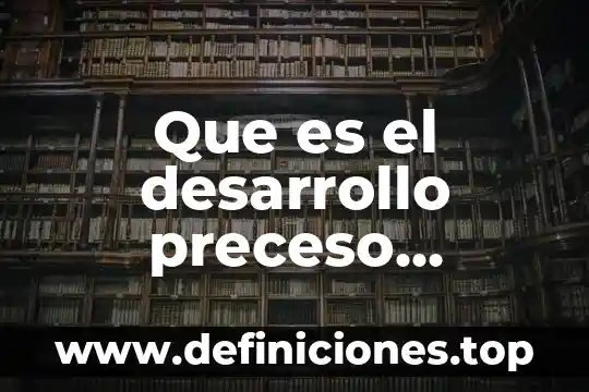 Que es el desarrollo preceso cognitivo