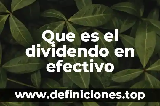 Qué es sociedad más desarrollada 8 Que es el dividendo en efectivo
