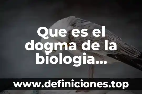 Que es el dogma de la biologia molecular
