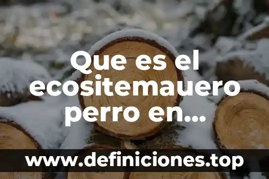 Que es el ecositemauero perro en lenguaje de señas