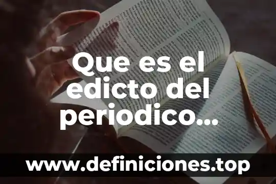 Que es una editorial en el periodico 7 Que es el edicto del periodico financiero