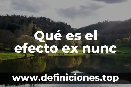 Evaluación ex ante que es 8 Qué es el efecto ex nunc