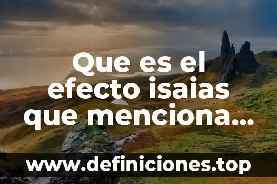 Efecto rubin que es 5 Que es el efecto isaias que menciona gregg braden
