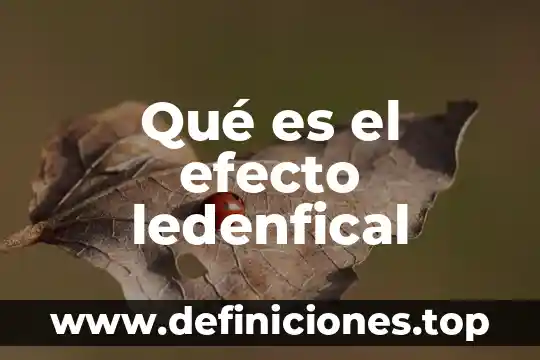 Qué es un efecto de igualación 7 Qué es el efecto ledenfical