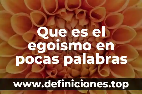 Qué es aire en pocas palabras 6 Que es el egoismo en pocas palabras