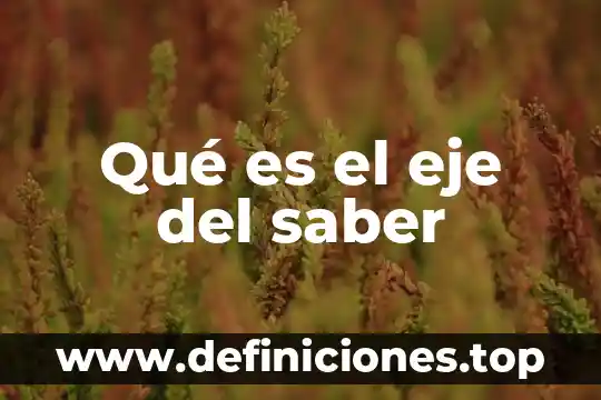 Proyecto por qué es importante saber acerca de física 7 Qué es el eje del saber