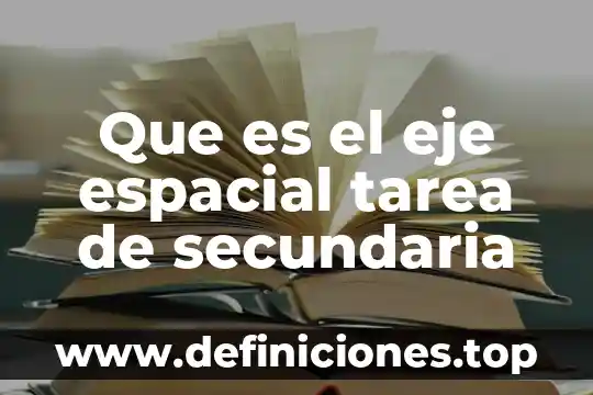 Que es el eje espacial tarea de secundaria