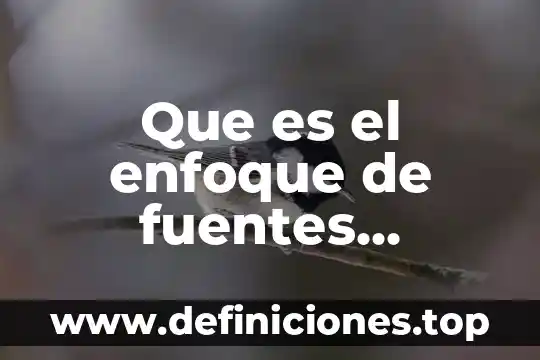 Que es espacio habitacional en diversas fuentes 3 Que es el enfoque de fuentes internas de la organización