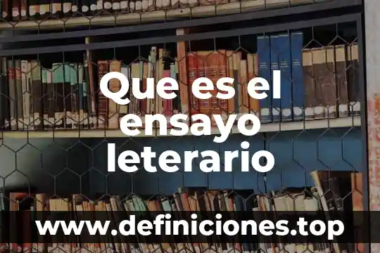 Qué es un ensayo interpretativo 6 Que es el ensayo leterario