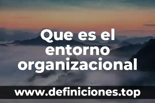Que es el diseño organizacional tradicional 8 Que es el entorno organizacional