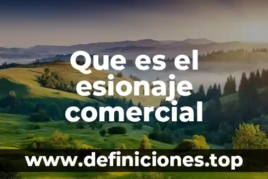 Que es el esionaje comercial