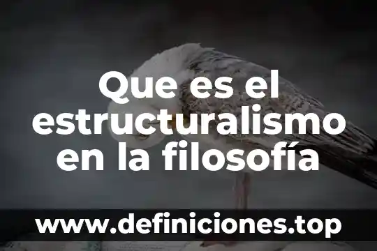 Que es el estructuralismo en la filosofía
