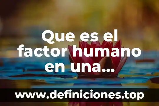 Que es el desarrollo humano en ciencias de la salud 6 Que es el factor humano en una empresa