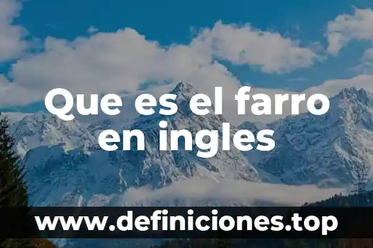 Que es speedy en ingles 6 Que es el farro en ingles