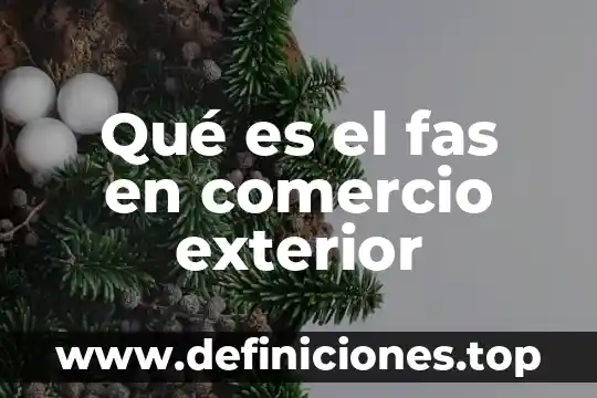 Que es un permiso al comercio exterior 5 Qué es el fas en comercio exterior