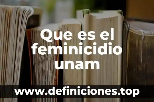 Que es el feminicidio unam
