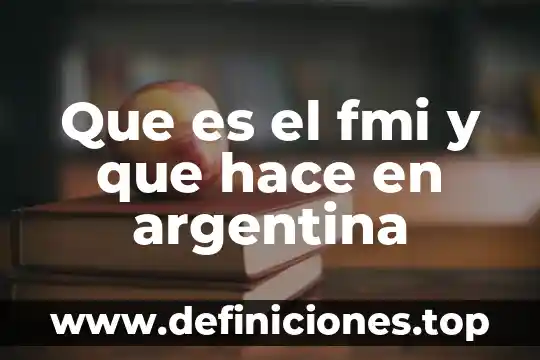 Que es y que funciones tiene el fmi 6 Que es el fmi y que hace en argentina