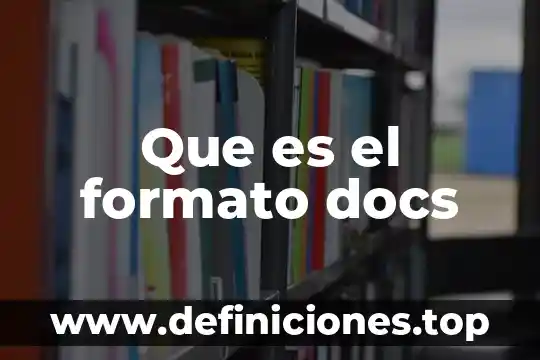 Que es el formato docs