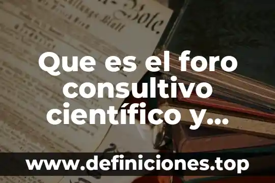 Que es foro en lenguaje computadoras 4 Que es el foro consultivo científico y tecnológico