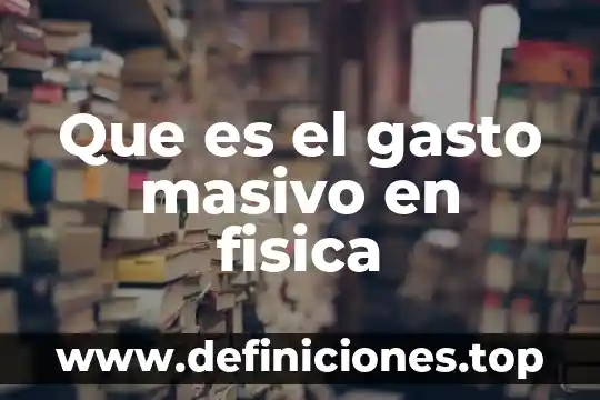Qué es la distribución funcional del gasto 8 Que es el gasto masivo en fisica