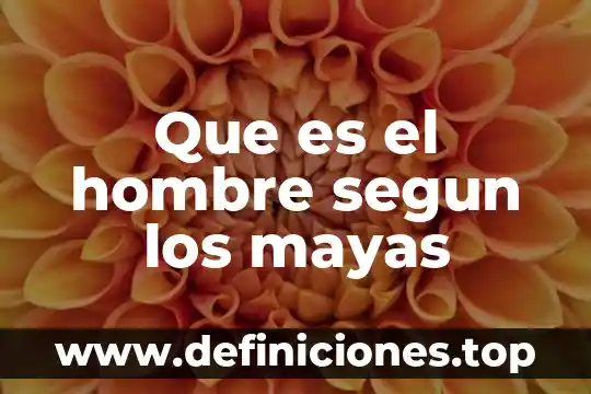 Que es un espacio habitacional para el hombre 4 Que es el hombre segun los mayas