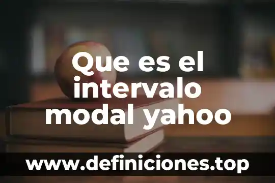 Que es el intervalo modal yahoo