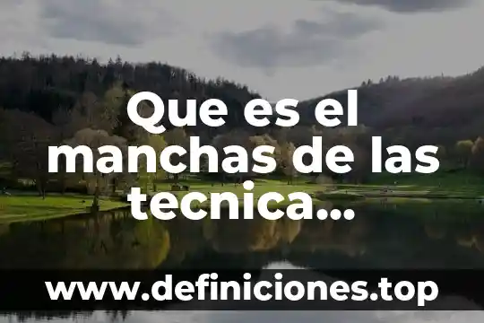Que es el manchas de las tecnica pictorica