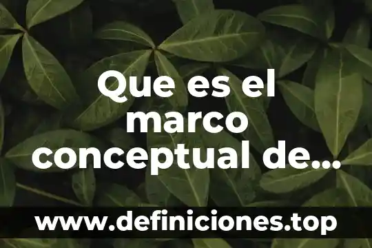 Que es la jerarquizacion en el mapa conceptual 8 Que es el marco conceptual de una tesis ejemplo