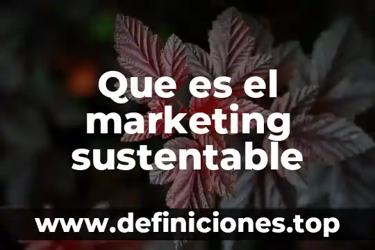 Que es el marketing sustentable