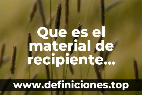 Qué es la marca Guanajuato concepto y significado 3 Que es el material de recipiente concepto