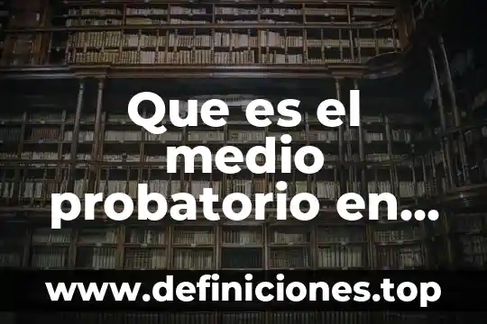Que es el medio probatorio en materia laboral