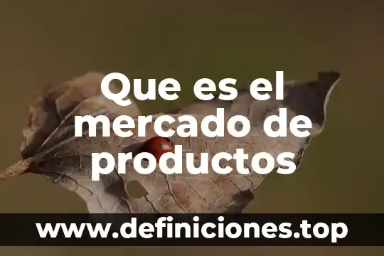 Que es productos sustitutos 3 Que es el mercado de productos