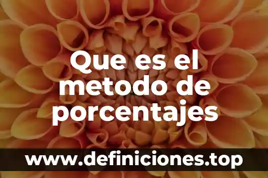 Método de escalación que es 6 Que es el metodo de porcentajes