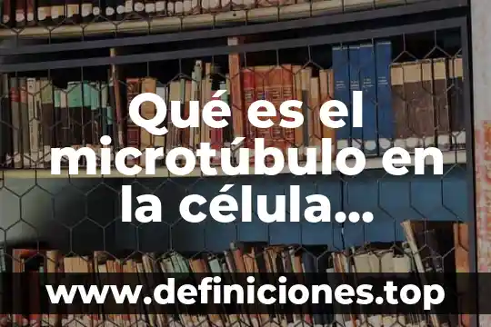 Qué es el microtúbulo en la célula vegetal