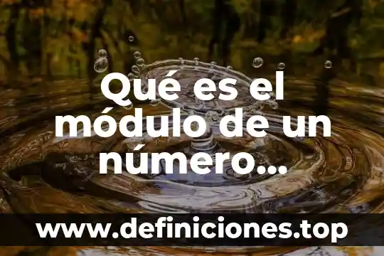 Qué es número de muestra 4 Qué es el módulo de un número complejo