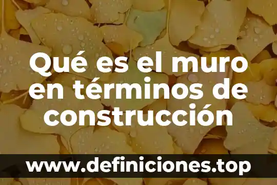 Que es un muro verde tipos de muros 5 Qué es el muro en términos de construcción