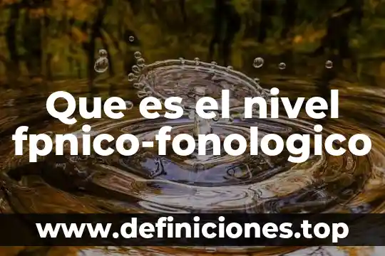 Qué es nivel de riesgo laboral 6 Que es el nivel fpnico-fonologico