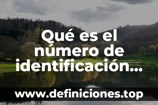Qué es el número de identificación CURP