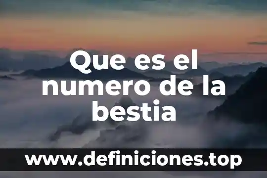 Qué es el número de ots 3 Que es el numero de la bestia