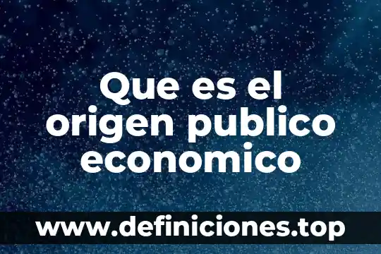 Cual crees que es el origen del hombre 4 Que es el origen publico economico