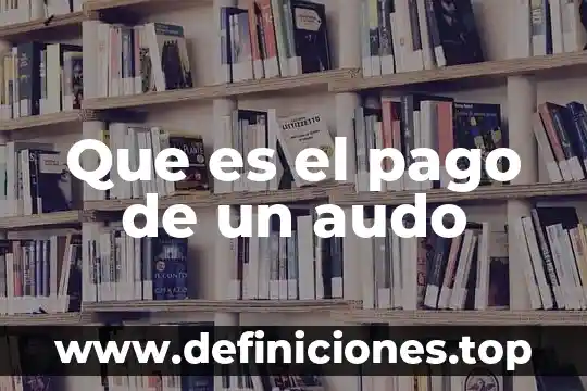 Que es el pago de un audo
