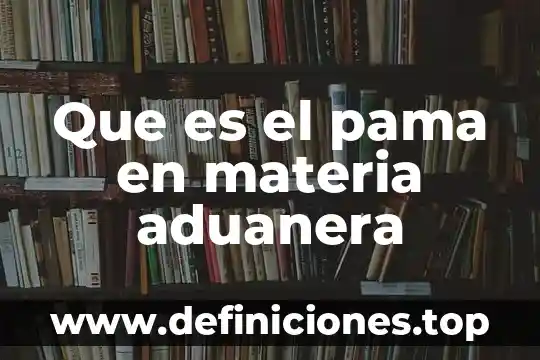 Que es umbral en materia aduanera 6 Que es el pama en materia aduanera