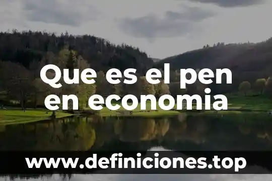 Cm en economía que es 8 Que es el pen en economia
