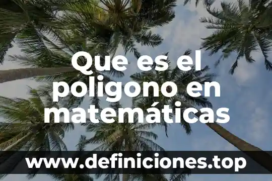 Que es el poligono en matemáticas