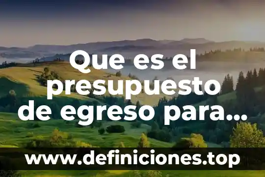 Qué es un ingreso y un egreso en contabilidad 3 Que es el presupuesto de egreso para que me sirve