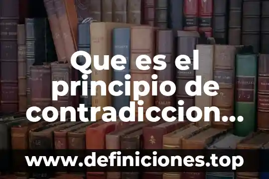 Que es el principio de contradiccion ejemplos