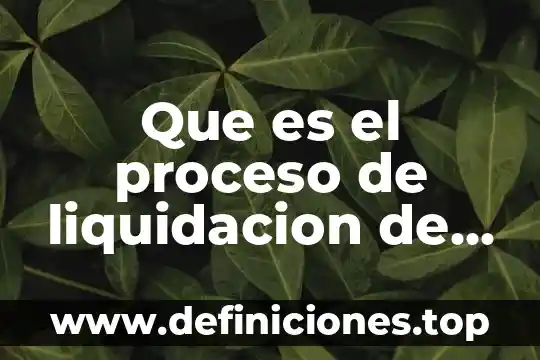 Que es una ley general de sociedades mercantiles 3 Que es el proceso de liquidacion de sociedades mercantiles